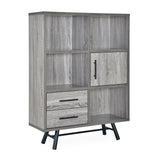 Modern Industrial 6 Shelf Multi-Functional Cabinet - NH058313