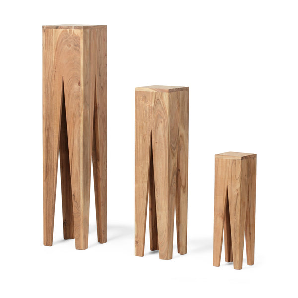 Handcrafted Rustic Acacia Wood Nesting Tables - NH105313