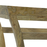 Rustic Handcrafted Mango Wood Console Table, Natural - NH758413