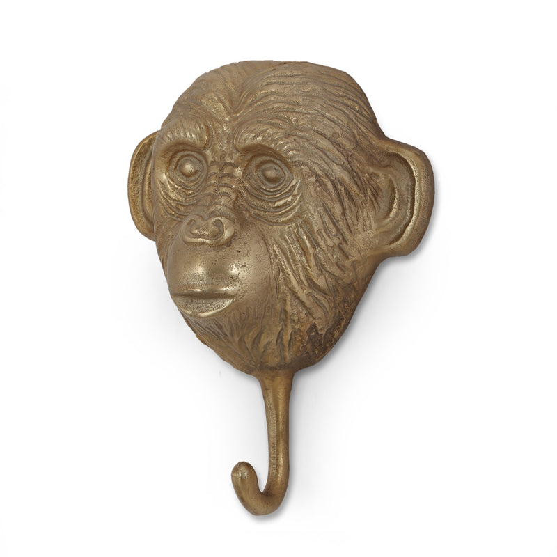 Handcrafted Aluminum Monkey Wall Hook - NH631413