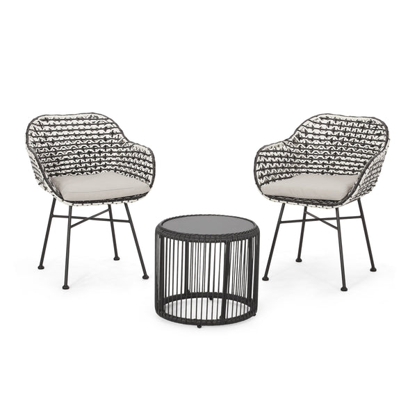 Outdoor 3 Piece Wicker Chat Set - NH207313