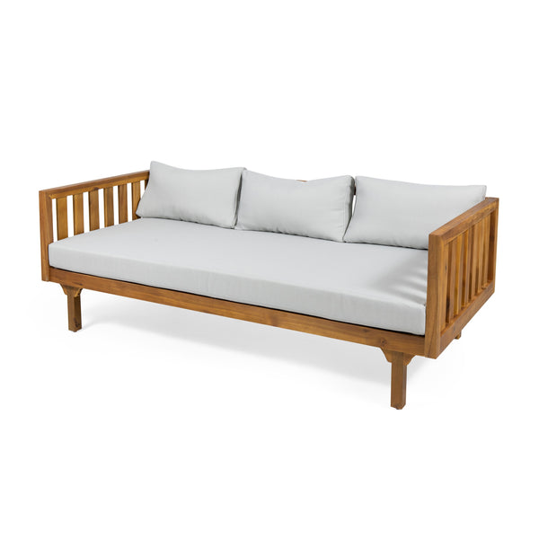 Outdoor 3 Seater Acacia Wood Daybed - NH441313