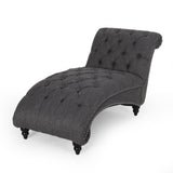 Contemporary Fabric Button Tufted Chaise Lounge - NH243413