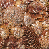 18.5" Pine Cone and Glitter Unlit Artificial Christmas Wreath - NH666313