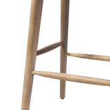 Outdoor Acacia Wood Barstool with Wicker, Set of 4 - NH100413