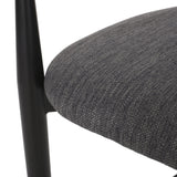 Camas Modern Fabric Upholstered Iron 30 Inch Barstools, Set of 2