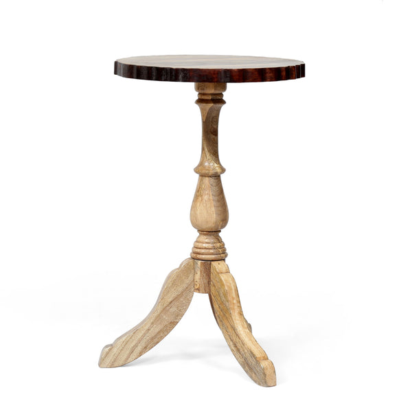 Handcrafted Boho Mango Wood End Table - NH606313