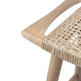 Outdoor Acacia Wood Barstool with Wicker, Set of 4 - NH100413