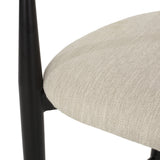 Camas Modern Fabric Upholstered Iron 30 Inch Barstools, Set of 2