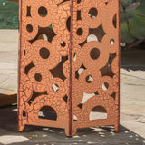 Outdoor Hexagonal Antique Orange Iron Accent Tables (Set of 2) - NH776692