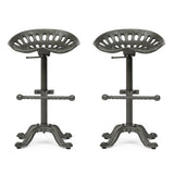 Industrial Handcrafted Cast Iron Saddle Seat Barstool - NH787413