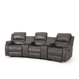 Contemporary Upholstered Theater Seating Reclining Sofa - NH716313