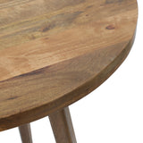 Handcrafted Boho Mango Wood Bistro Table, Natural - NH455413