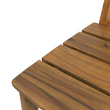Outdoor/Indoor Acacia Wood Backed Barstools, Set of 4, Teak - NH083513