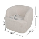 Sydmor Contemporary Boucle Upholstered Swivel Club Chair