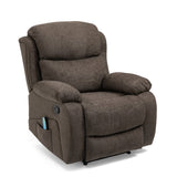 Contemporary Pillow Tufted Massage Recliner - NH232413