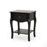 Traditional Wooden Side Table with Drawer - NH676313