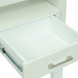 Contemporary Mango Wood Secretary Desk with Storage, White - NH335513