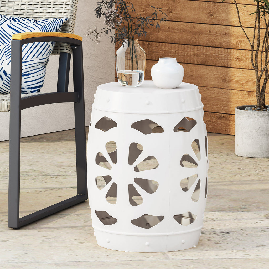 Carey Outdoor Metal Side Table NobleHouseFurniture