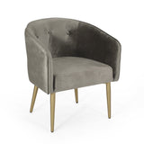 Modern Glam Tufted Velvet Dining Chair - NH884413