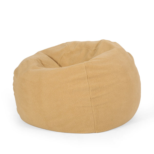 Modern 3 Foot Shearling Bean Bag - NH715513