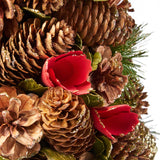 Pre-Decorated Pine Cone and Glitter Unlit Artificial Tabletop Christmas Tree - NH956313