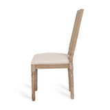 French Country Wood and Cane Upholstered Dining Chair, Set of 4 - NH494513